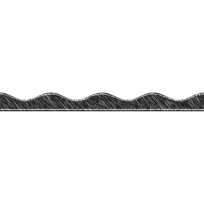 Big Magnetic Black Scribble Chalk Border