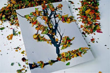 Colorful Fall Tree Craft - Fun with 'Leaf Glitter'!