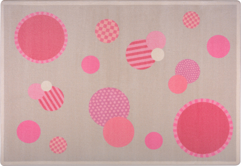 Baby Dots© Classroom Rug, 3'10" x 5'4" Rectangle Pink