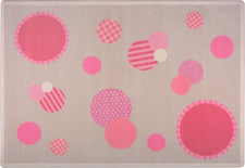 Baby Dots© Classroom Rug, 7'8" x 10'9" Rectangle Pink