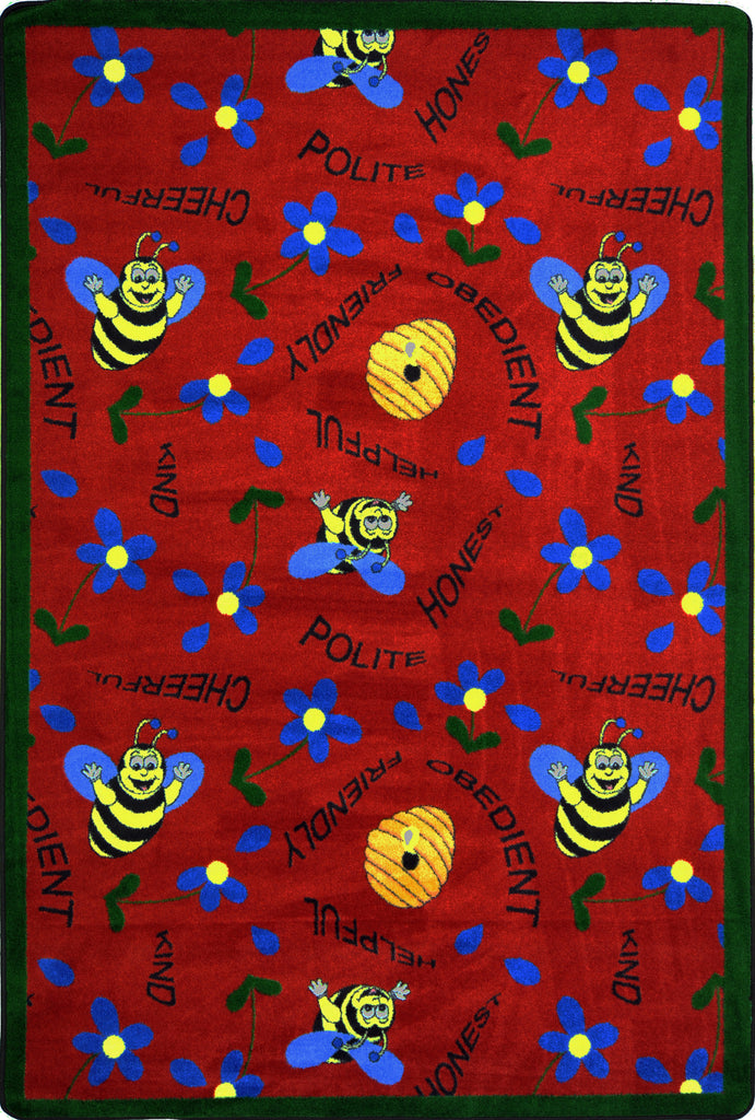 Bee Classroom Rug Joy Carpets Bee Attitudes© Classroom Rug, 5'4