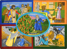 Bible Stories© Sunday School Rug, 7'8" x 10'9" Rectangle