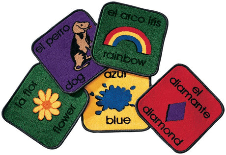 Bilingual Classroom KID$ Value PLUS Discount Carpet Squares, Set of 18