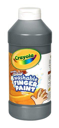 Washable Fingerpaint 16 Oz Black