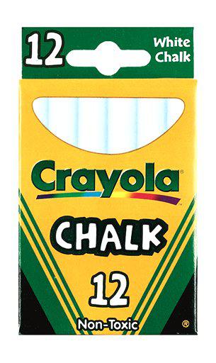 Crayola® White Chalkboard Chalk Tuck Box, 12 Sticks