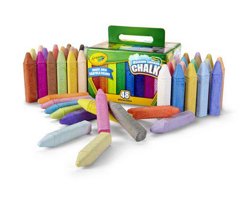 Crayola Washable Sidewalk Chalk, Assorted Bright Colors - 48 count