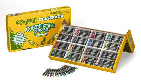 Crayola Construction Paper Crayons Classpack, 400 Regular Size Crayons