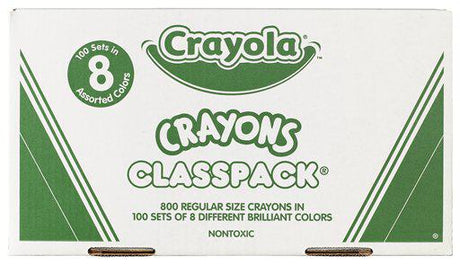 Crayola Crayons Classpacks 8 Color Reg Size 800 Count