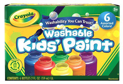 Washable Kids Paint 6 Jar Set