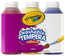 Artista II Tempera 3 Count 8 Oz Primary Color Set Washable Paint