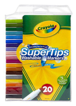 Crayola Supertips Washable Markers (80ct), Bulk Teacher Supplies