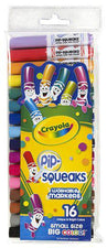 Pip Squeaks Markers 16 Count Short Washable In Peggable Pouch