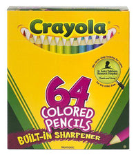 Crayola Colored Pencils 64 Count Half Length