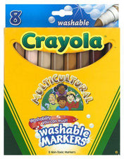 Multicultural Washable Markers 8Pk Conical Tip