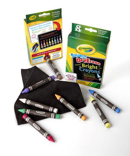  Crayola Washable Dry Erase Crayons (8ct), Includes