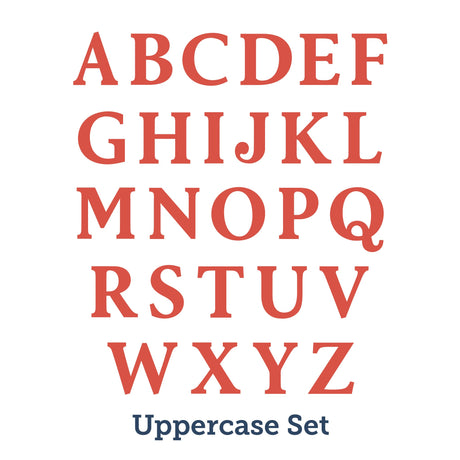 AccuCut Black Tie Alphabet Die Cut Set, 4" Uppercase Letters