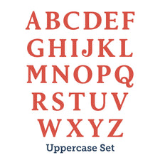AccuCut Black Tie Alphabet Die Cut Set, 4" Uppercase Letters