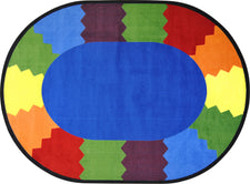 Block Party© Classroom Rug, 5'4" x 7'8"  Oval