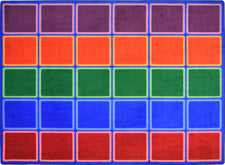 Blocks Abound© Primary Classroom Circle Time Rug, 7'8" x 10'9" Rectangle