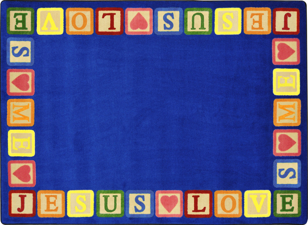 Blocks of Love© Sunday School Rug, 5'4" x 7'8" Rectangle