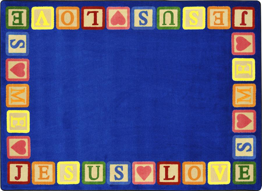 Blocks of Love© Sunday School Rug, 3'10" x 5'4" Rectangle