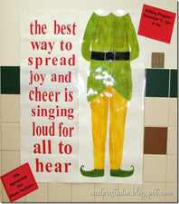 The Best Way To Spread Holiday Cheer - Elf Inspired Holiday Bulletin Board