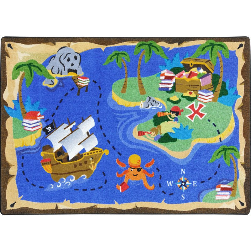 Books Are Treasures™ Classroom Rug, 7'8" x 10'9" Rectangle