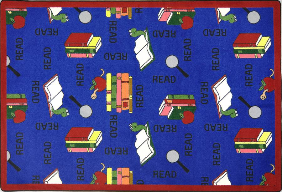 Lextra Book Rug Joy Carpets Bookworm© Classroom Rug, 7'7