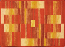 Boomblox© Classroom Rug, 3'10" x 5'4" Rectangle Orange