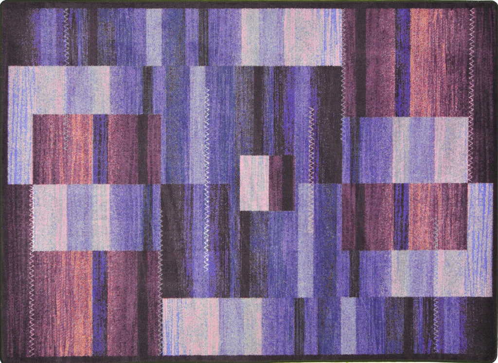 Boomblox© Classroom Rug, 5'4" x 7'8" Rectangle Purple