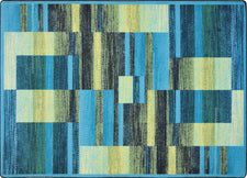 Boomblox© Classroom Rug, 7'8" x 10'9" Rectangle Teal