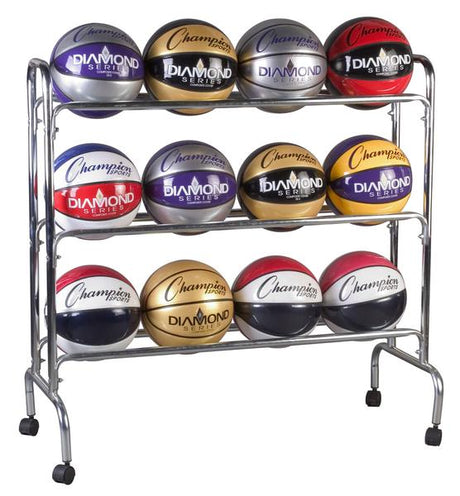 Portable Ball Rack 3 Tier Holds 12 Balls