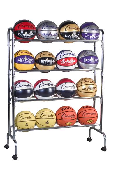 Portable Ball Rack 4 Tier Holds 16 Balls