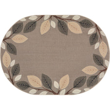 Breezy Branches™ Classroom Seating Rug - Neutral, 5'4" x 7'8" Oval