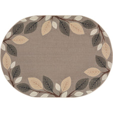 Breezy Branches™ Classroom Seating Rug - Neutral, 7'8" x 10'9" Oval