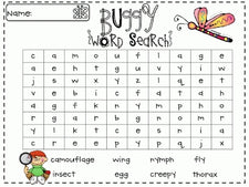 Buggy Word Search - Spring FREEbie
