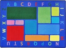 Building Blocks© Alphabet Classroom Rug, 7'8" x 10'9" Rectangle Multi
