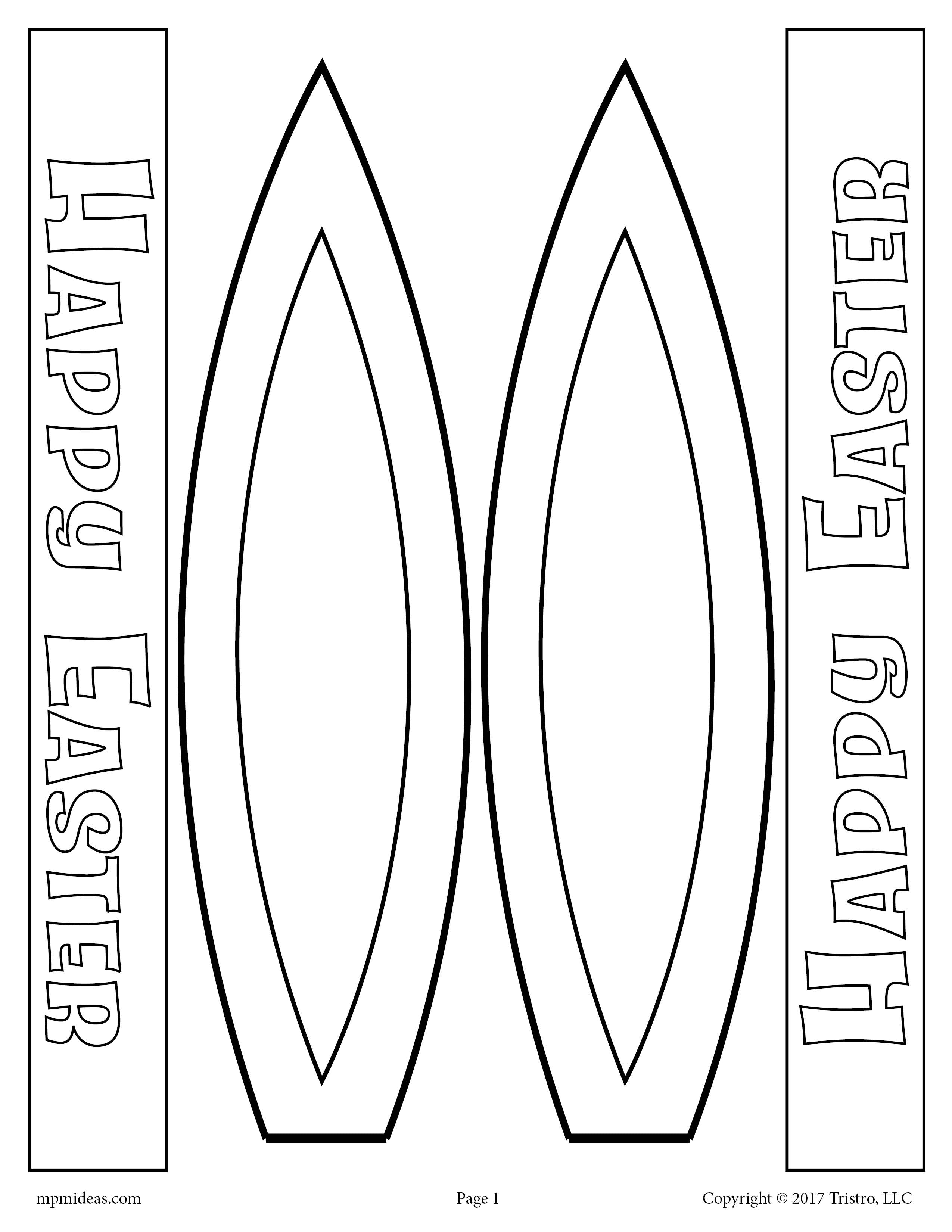 Bunny Ears Template Printable Easter Bunny Ears Paper Headband Kids