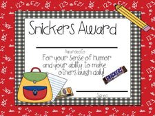 End of the Year Candy Award FREEbies!