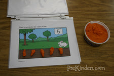 Carrot Play Dough Counting Mat