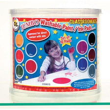 Jumbo Washable Paint/Ink Stamp Pad-Classroom Kit
