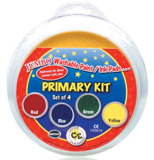 Jumbo Washable Paint/Ink Stamp Pad-Primary Kit