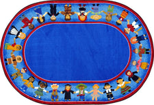 Children of Many Cultures© Classroom Rug, 7'8" x 10'9"  Oval