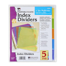Index Dividers, 5 Tab Multicolor