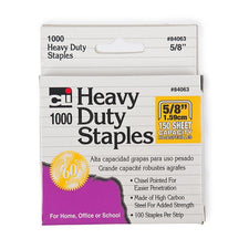 Heavy Duty Staples 5/8", 1,000 Per Box