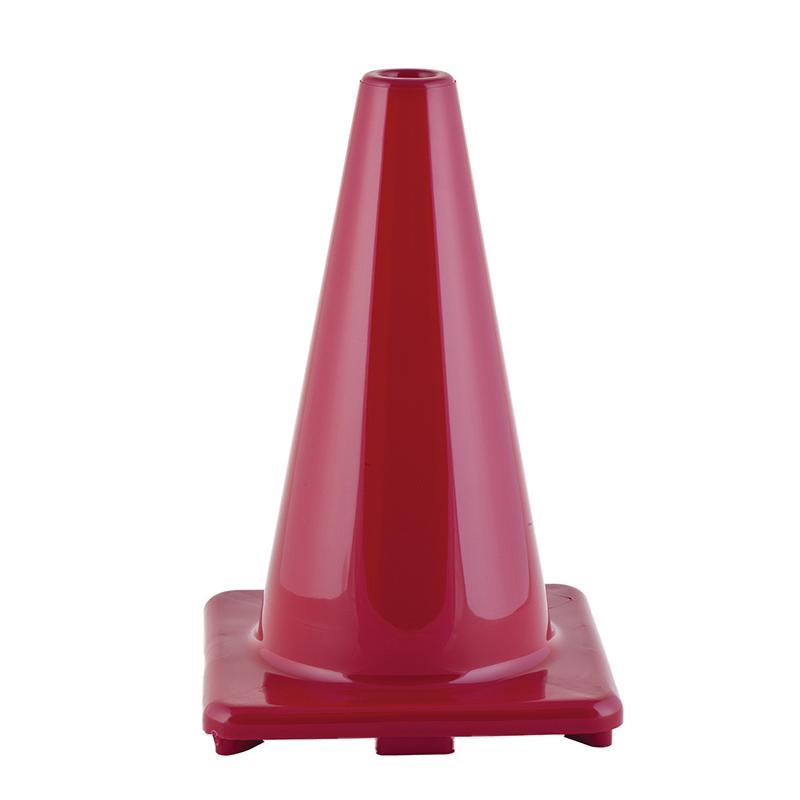 12" High Visibility Flexible Vinyl Cone, Red