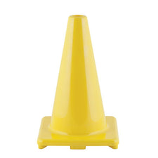 12" High Visibility Flexible Vinyl Cone, Yellow