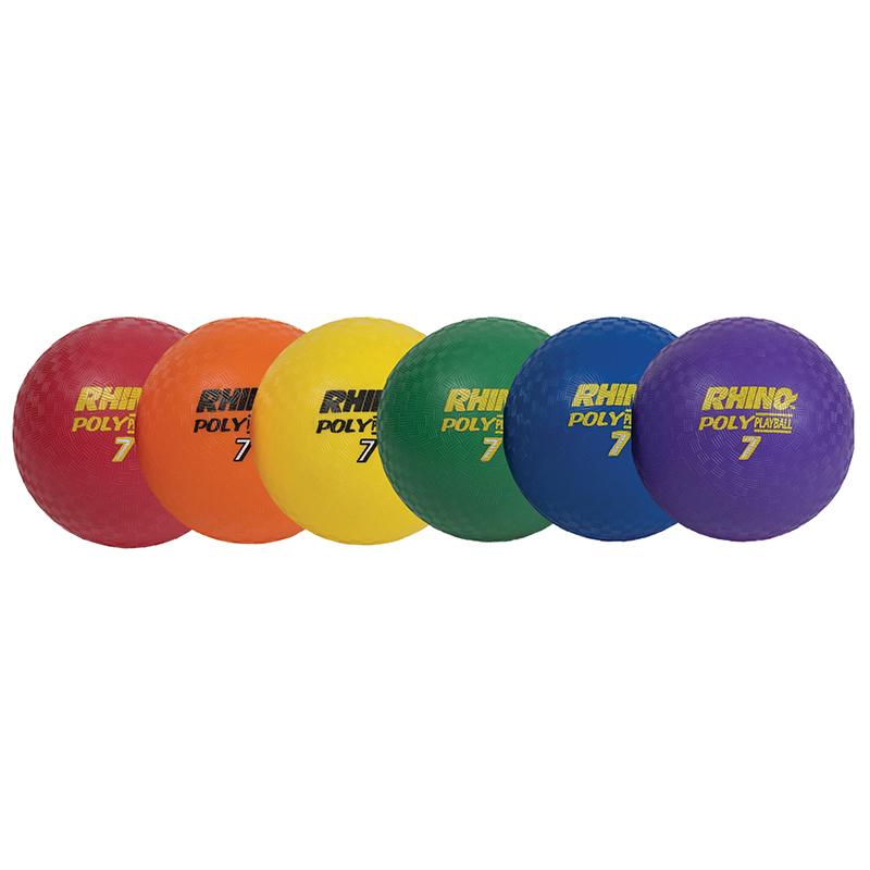 7" Rhino® Poly Playground Balls, Set of 6