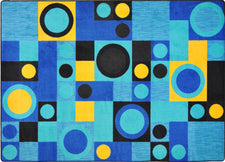 City Block© Kid's Play Room Rug, 5'4" x 7'8" Rectangle Blue