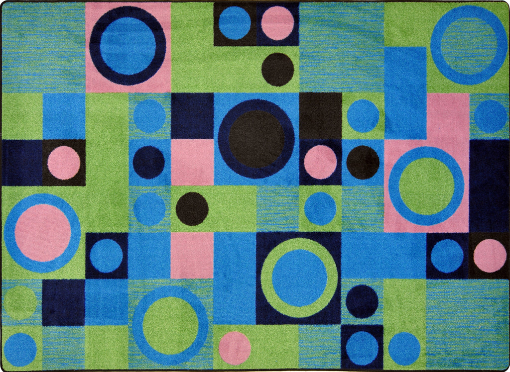City Block© Classroom Rug, 7'8" x 10'9" Rectangle Green
